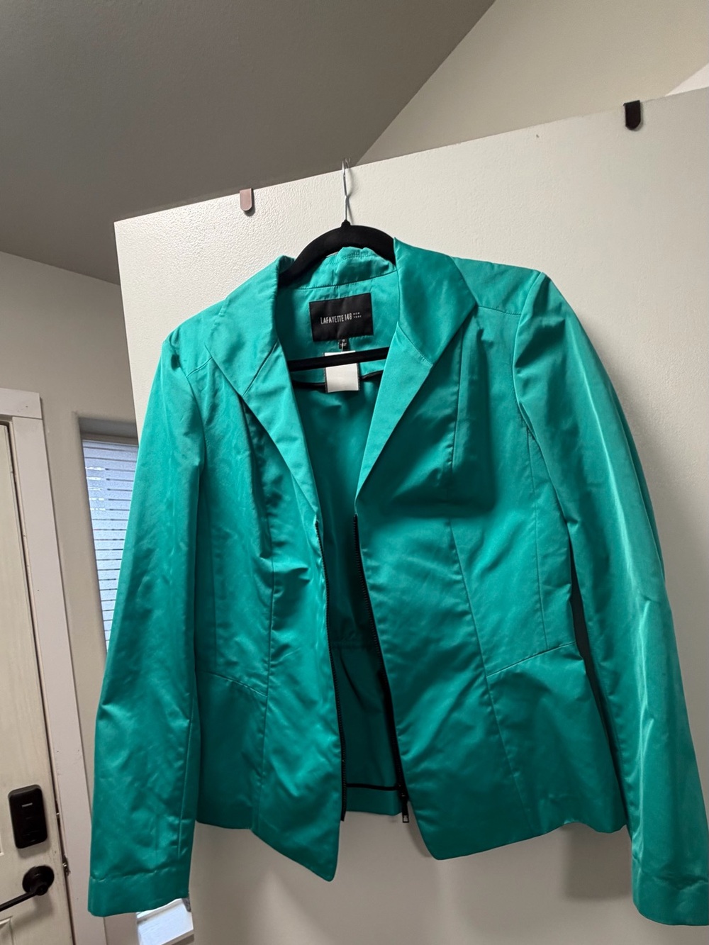 Lafayette 148 Teal Notch-Collar Blazer
